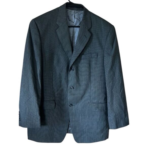 Calvin Klein Macys Mens Store Herringbone Blazer union made 40 R - Picture 1 of 8
